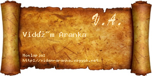 Vidám Aranka névjegykártya